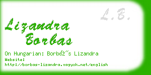 lizandra borbas business card